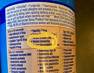 Lysol Disinfectant Coronavirus COVID-19