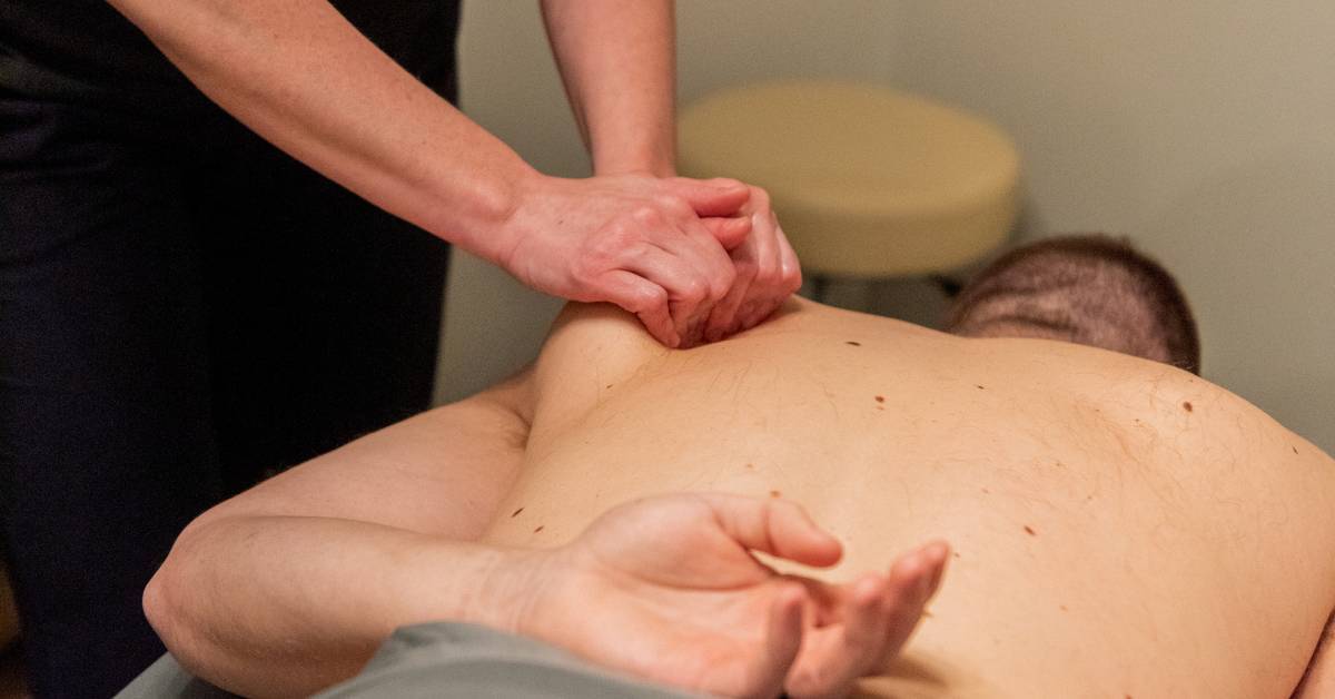 Person getting massage